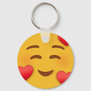 Chaveiro Sorria Emoji Com Corações
