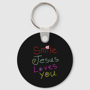 Chaveiro ‘Sorria Jesus Te Ama’ Nome Personalizado Cristão