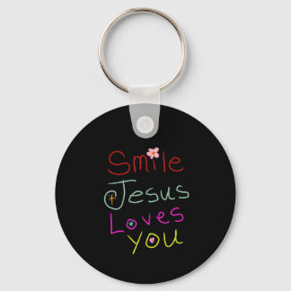 Chaveiro ‘Sorria Jesus Te Ama’ Nome Personalizado Cristão