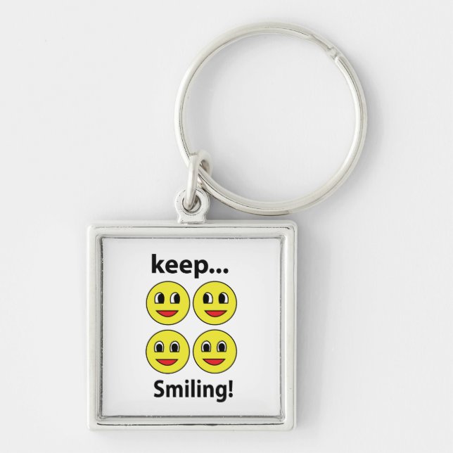 Chaveiro Sorria Rosto Sorriso Continue Sorrindo Sorriso (Frente)