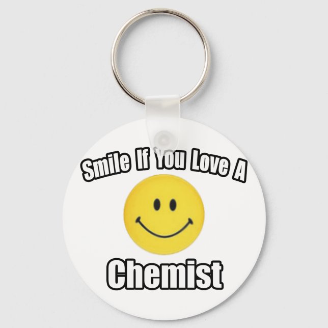 Chaveiro Sorria se você ama um químico (Frente)