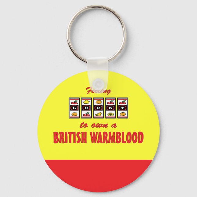 Chaveiro Sorte de possuir um Design de Cavalo de Choque bri (Frente)