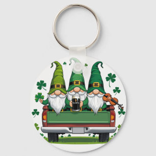 Chaveiro Sorte do trevo de shamrock música irlandesa