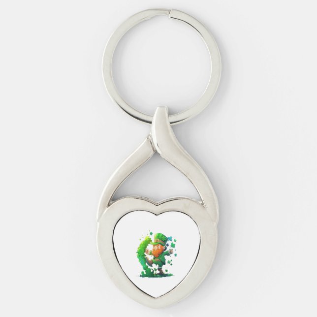 Chaveiro Sorte estar com você, meus doces shamrocks (Frente)
