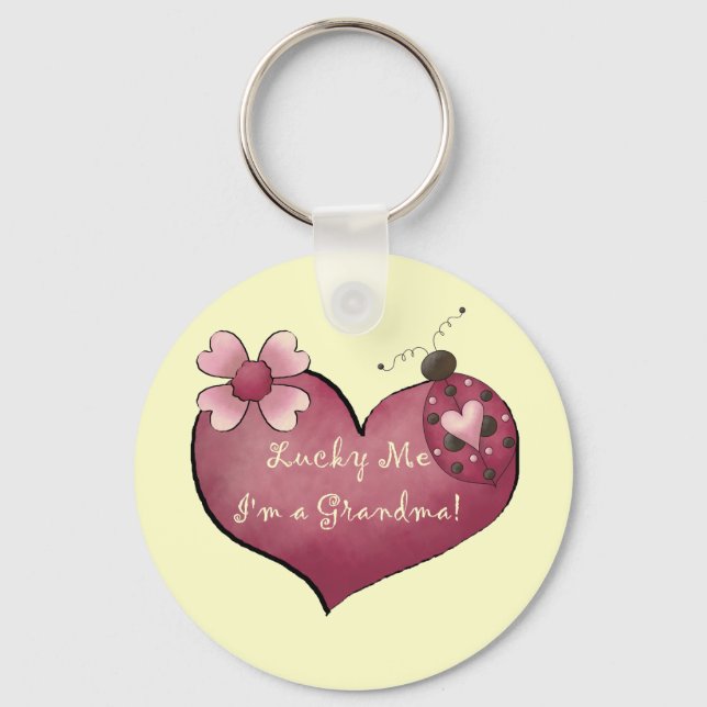 Chaveiro Sorte que sou Camisetas e presentes da vovó (Frente)