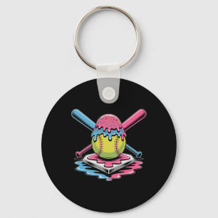 Chaveiro Sorvete de Softbol - Jogadora de Softbol Fofa