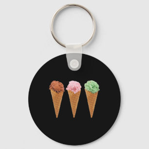 Chaveiro Sorvete De Waffle Cones E Sorvete De Chocolate