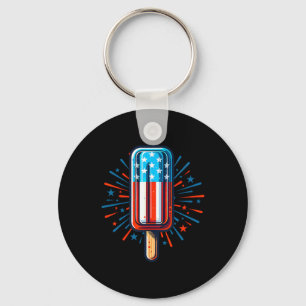 Chaveiro Sorvete do Dia 4 de Julho Bandeira Americana Patri