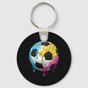 Chaveiro Sorvete Futebol Byll Drip Com Confeitos Coloridos