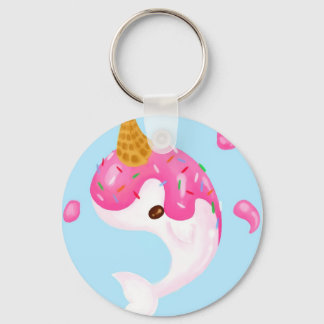 Chaveiro sorvete narwhal