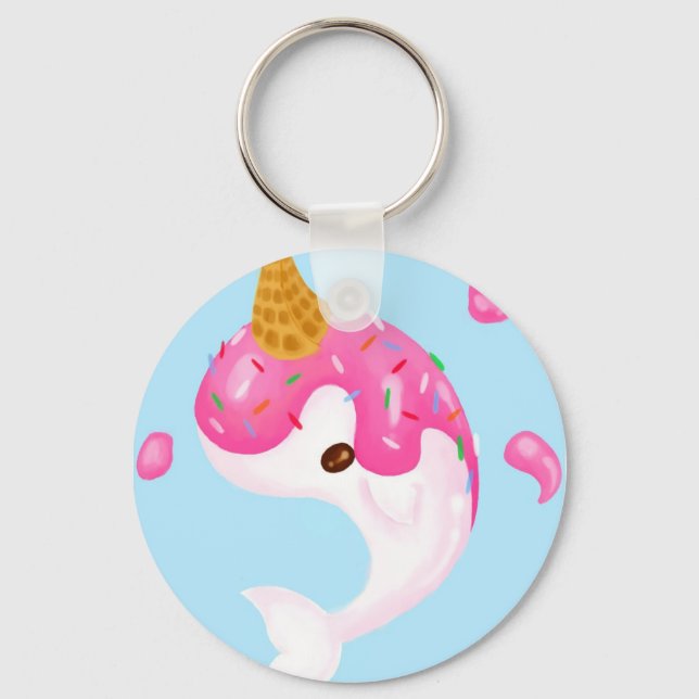 Chaveiro sorvete narwhal (Frente)