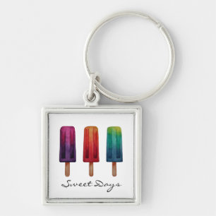 Chaveiro Sorvetes bonitos do Popsicle da aguarela