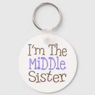 Chaveiro Sou a Irmã Média (Roxo)
