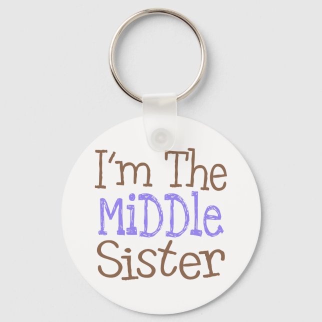 Chaveiro Sou a Irmã Média (Roxo) (Frente)