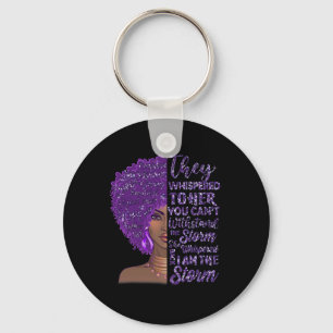 Chaveiro Sou a tempestade Forte Mulher Negra Roxa Sobredosa