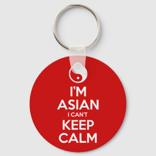 Chaveiro Sou asiático, não consigo ficar calmo