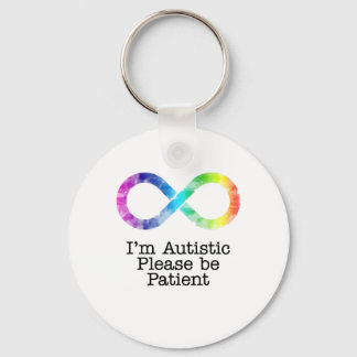 Chaveiro Sou autista, por favor seja paciente, aquarela
