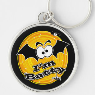 Chaveiro Sou Batty Orange e Yellow Swirl