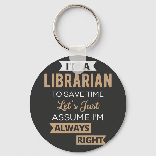 Chaveiro Sou Bibliotecário (Frente)
