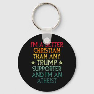 Chaveiro Sou melhor cristão do que qualquer apoiante de tro