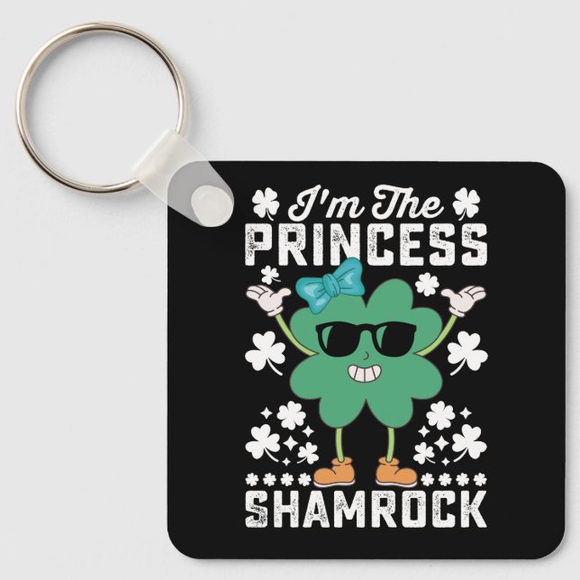 Chaveiro Sou o Dia de São Patrício da Princesa Shamrock irl (Frente)