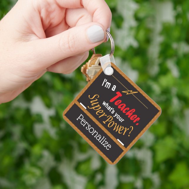 Chaveiro Sou professor, qual é o seu superpoder? púlcera (Mão)