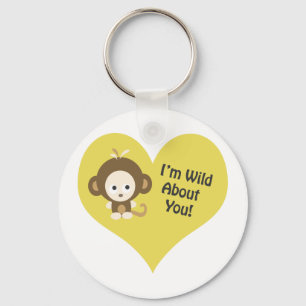 Chaveiro Sou selvagem sobre o seu macaco
