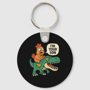 Chaveiro Sou Seu Filho, Galinha Engraçada Montando Dinossau