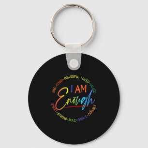 Chaveiro Sou Suficiente, Gentil, Poderoso, Amado, Valorizad