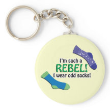 Sou tão rebelde, visto meias estranhas!