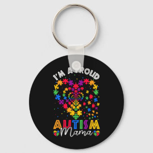 Chaveiro Sou um Autismo Orgulhoso Mama Avó Autismo Consciên