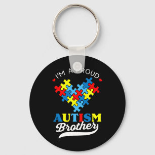 Chaveiro Sou Um Orgulhoso Irmão Consciência do Autismo Cora