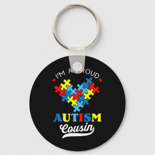 Chaveiro Sou Um Primo Orgulhoso do Autismo Conscientização