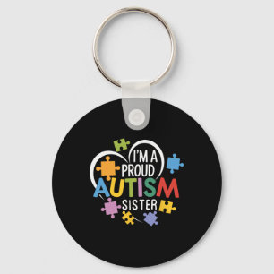 Chaveiro Sou Uma Irmã Orgulhosa do Autismo Conscientização