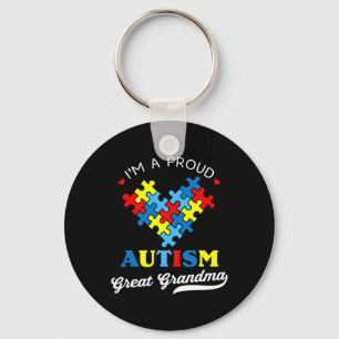 Chaveiro Sou uma orgulhosa bisavó Conscientização do Autism