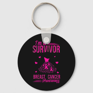 Chaveiro Sou Uma Sobrevivente Pink Ribbon Mulheres Câncer d