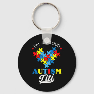 Chaveiro Sou Uma Titi Orgulhosa do Autismo Conscientização