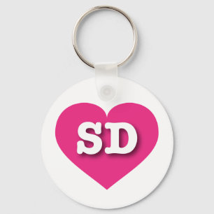 Chaveiro South Dakota Hot Pink Heart - Big Love