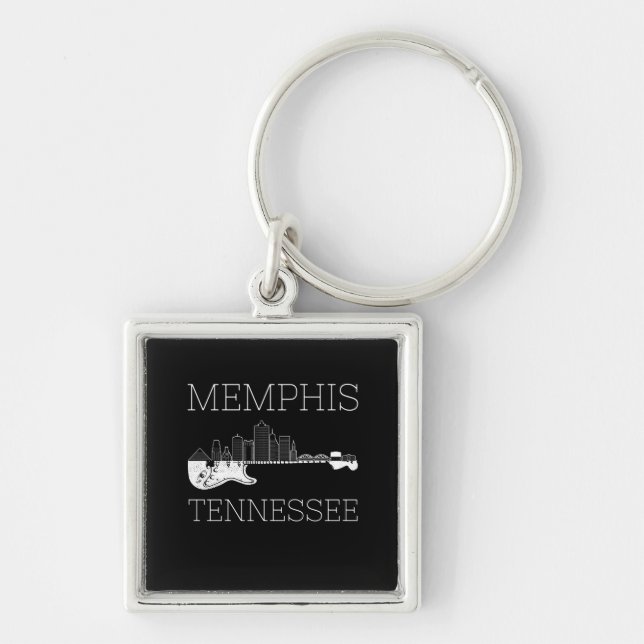Chaveiro Souvenir Memphis Guitar Music Tennessee Memphis (Frente)