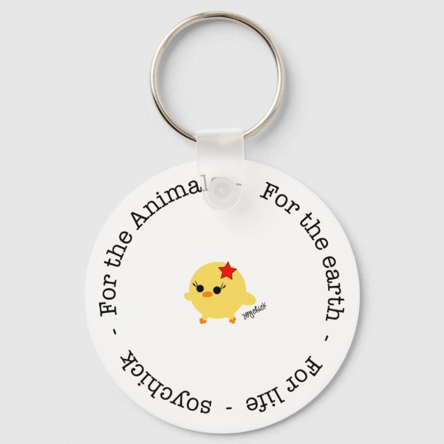 Chaveiro Soychick For Animals, Earth and Life Keychain (Frente)