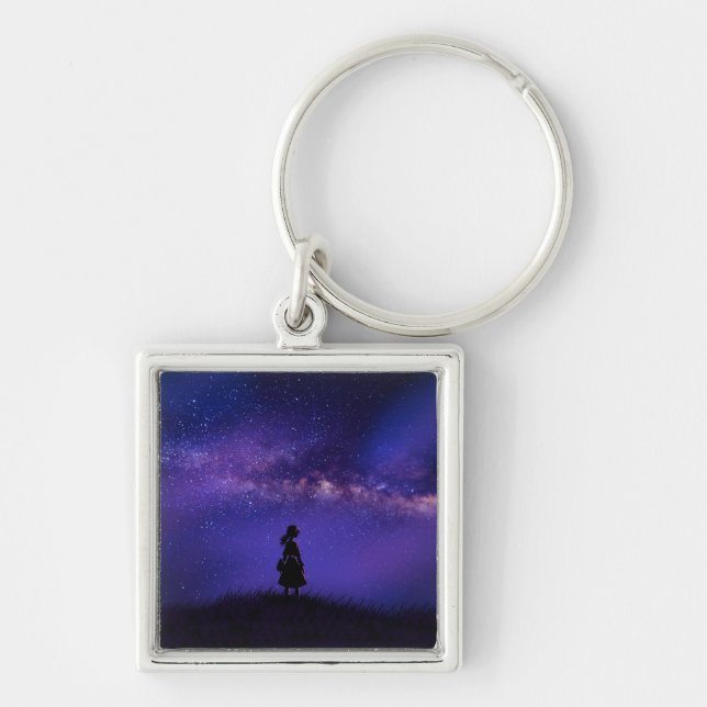 Chaveiro Sozinha e Starry Night (Frente)