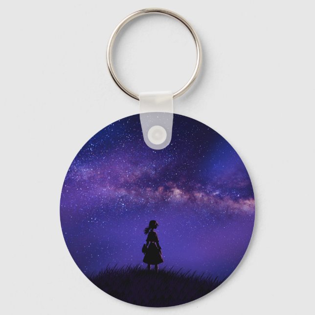 Chaveiro Sozinha e Starry Night (Frente)