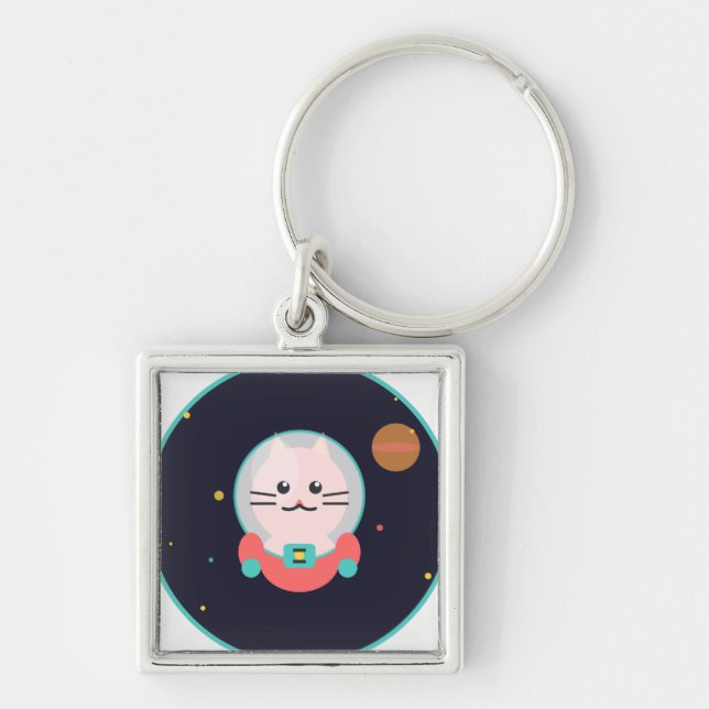Chaveiro Space Cat Keychain (Frente)
