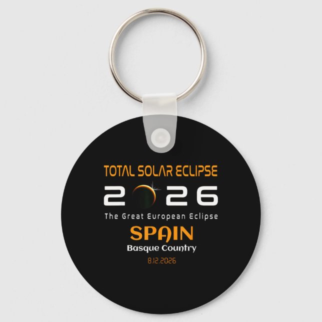 Chaveiro Spain Basque Country Total Solar Eclipse August (Frente)