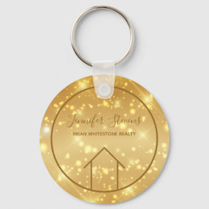 Chaveiro Sparkle Dourado de Imóveis Personalizados do Gam