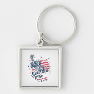 Chaveiro Sparkle Like It's 1776, Patriotic Design, American