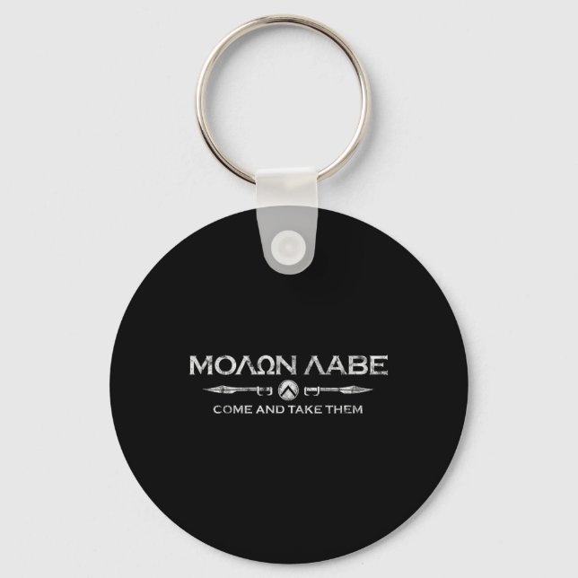 Chaveiro Sparta Gym E Malhação - Molon Labe (Frente)
