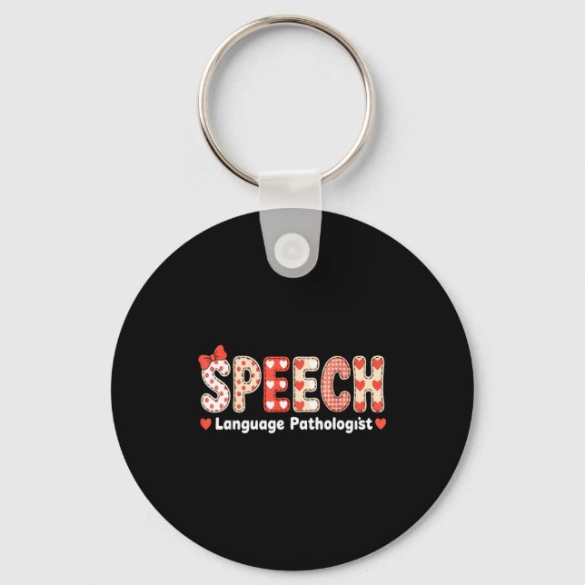 Chaveiro Speech Language Pathologist Valentines Day Slp The (Frente)