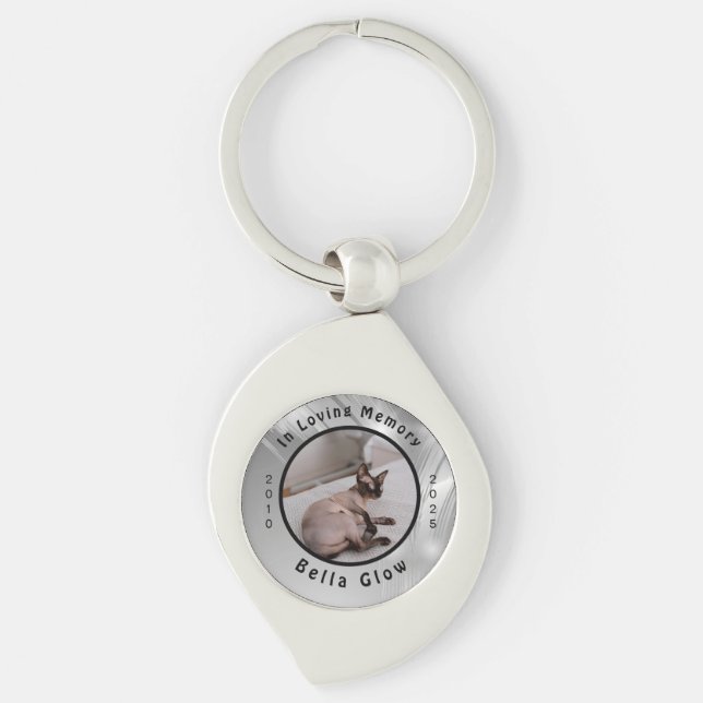 Chaveiro Sphynx Cat Memorial Silver Remembrance Art (Frente)