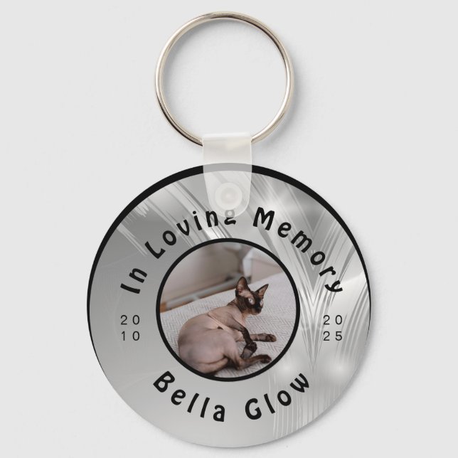 Chaveiro Sphynx Cat Memorial Silver Remembrance Art (Frente)